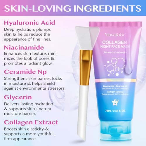 Mascarilla Colageno Facial Coreana, Collagen Night