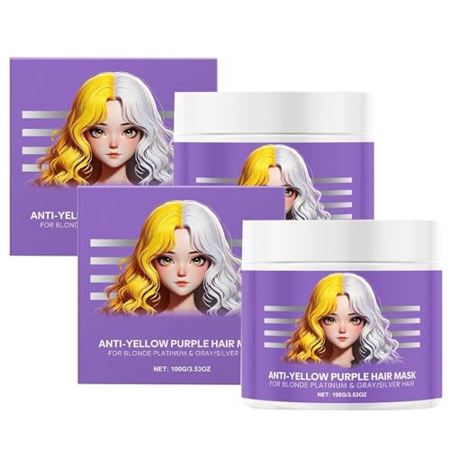 Mascarilla morada anti-amarillenta para el cabello