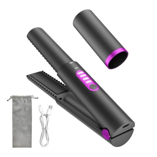 OBEST Planchas de Pelo Inalámbrica, 2 en 1 Mini