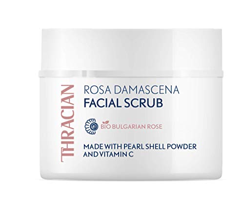 Thracian Exfoliante Facial de Rosa de Damasco Bio,