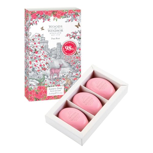 Woods of Windsor pastillas de jabón de Rose,