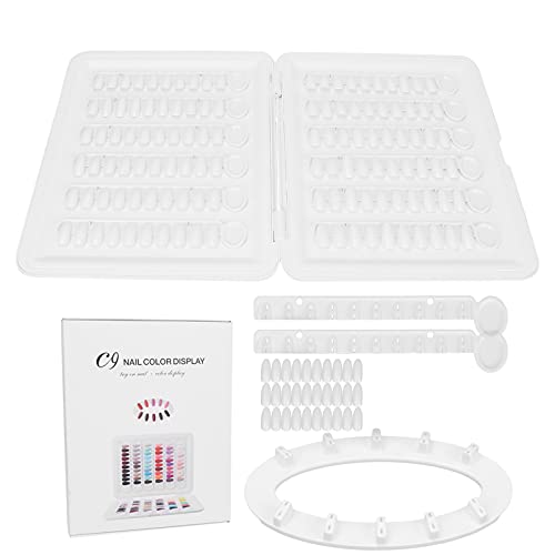 Libro de tarjetas de Color para uñas, soporte de