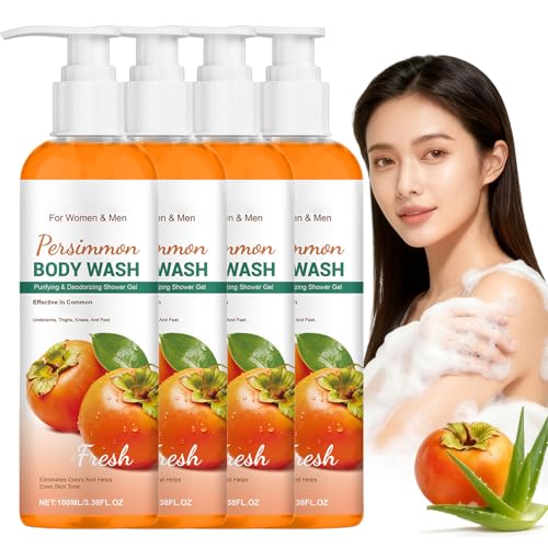 Gel de ducha de caqui para control de olores,